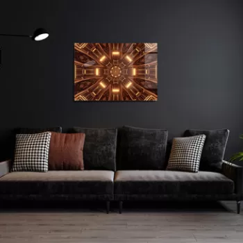 Tablou decorativ, 1209, Sticla temperata, 50 x 70 cm, Multicolor imagine