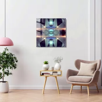 Tablou decorativ, 1210, Sticla temperata, Dimensiune: 60 x 60 cm, Multicolor imagine