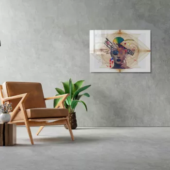 Tablou decorativ, 1211, Sticla temperata, 70 x 100 cm, Multicolor imagine