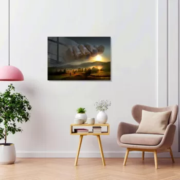 Tablou decorativ, 1218, Sticla temperata, 70 x 100 cm, Multicolor imagine
