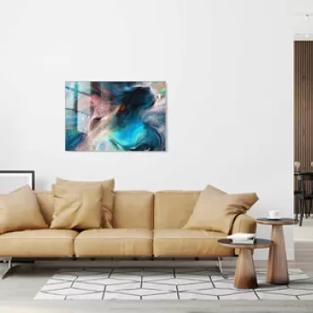 Tablou decorativ, 1229, Sticla temperata, 50 x 70 cm, Multicolor imagine