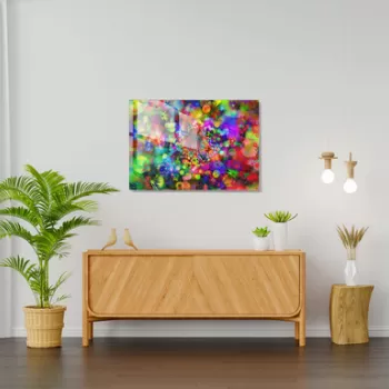 Tablou decorativ, 1231, Sticla temperata, 50 x 70 cm, Multicolor imagine