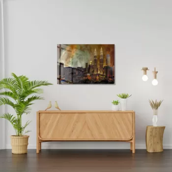 Tablou decorativ, 1256, Sticla temperata, 50 x 70 cm, Multicolor imagine