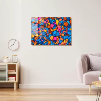 Tablou decorativ, 1264, Sticla temperata, 50 x 70 cm, Multicolor imagine