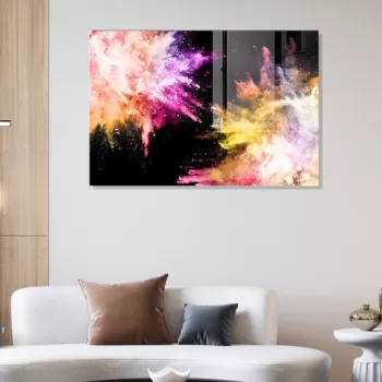 Tablou decorativ, 1266, Sticla temperata, 30 x 45 cm, Multicolor imagine