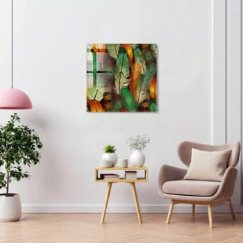 Tablou decorativ, 1295, Sticla temperata, Dimensiune: 40 x 40 cm, Multicolor imagine