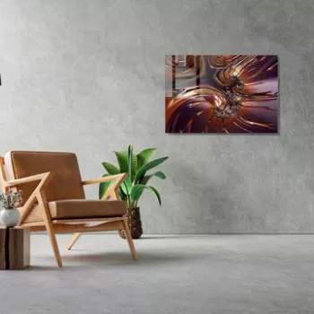 Tablou decorativ, 1301, Sticla temperata, 70 x 100 cm, Multicolor imagine