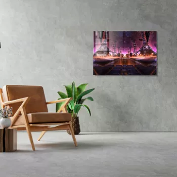 Tablou decorativ, 1307, Sticla temperata, 50 x 70 cm, Multicolor imagine