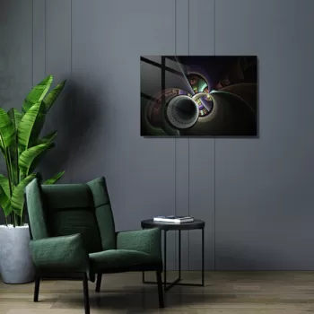 Tablou decorativ, 1309, Sticla temperata, 30 x 45 cm, Multicolor imagine