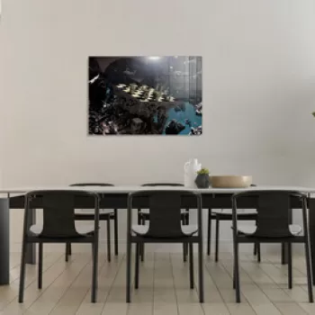 Tablou decorativ, 1314, Sticla temperata, 30 x 45 cm, Multicolor imagine