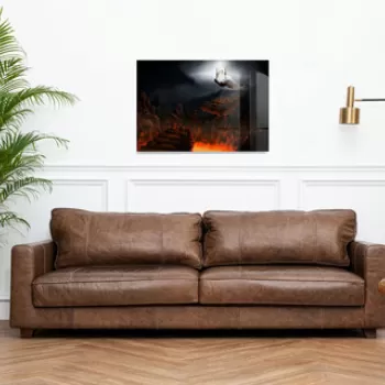 Tablou decorativ, 1318, Sticla temperata, 50 x 70 cm, Multicolor imagine