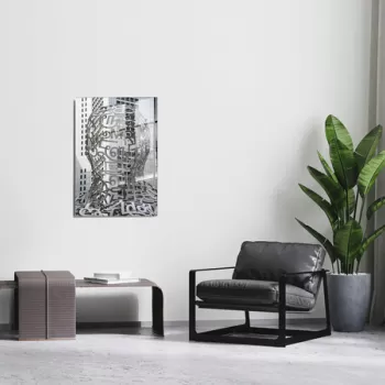 Tablou decorativ, 1321, Sticla temperata, 50 x 70 cm, Multicolor imagine