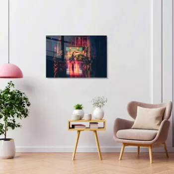 Tablou decorativ, 1324, Sticla temperata, 30 x 45 cm, Multicolor imagine