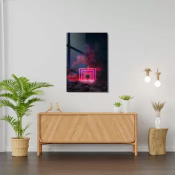 Tablou decorativ, 1328, Sticla temperata, 50 x 70 cm, Multicolor imagine