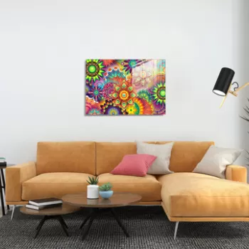 Tablou decorativ, 1338, Sticla temperata, 70 x 100 cm, Multicolor imagine