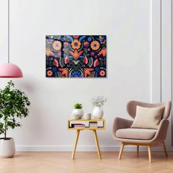 Tablou decorativ, 1346, Sticla temperata, 70 x 100 cm, Multicolor imagine