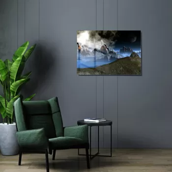 Tablou decorativ, 1352, Sticla temperata, 30 x 45 cm, Multicolor imagine