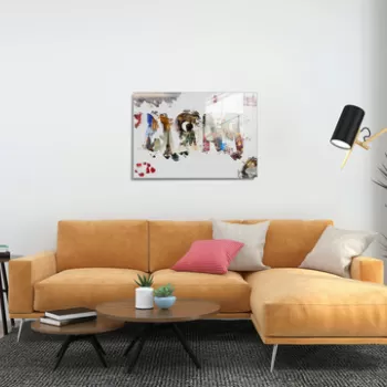 Tablou decorativ, 1367, Sticla temperata, 70 x 100 cm, Multicolor imagine
