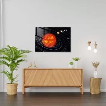 Tablou decorativ, 1385, Sticla temperata, 50 x 70 cm, Multicolor imagine