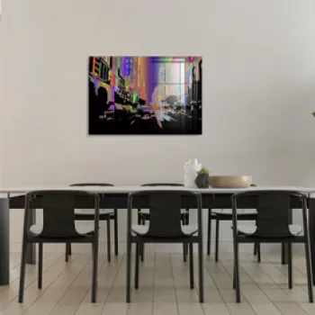 Tablou decorativ, 1391, Sticla temperata, 30 x 45 cm, Multicolor imagine