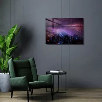 Tablou decorativ, 1394, Sticla temperata, 30 x 45 cm, Multicolor imagine