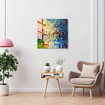 Tablou decorativ, 1396, Sticla temperata, Dimensiune: 60 x 60 cm, Multicolor imagine