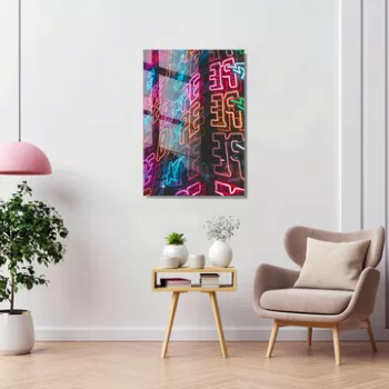 Tablou decorativ, 1398, Sticla temperata, 50 x 70 cm, Multicolor imagine