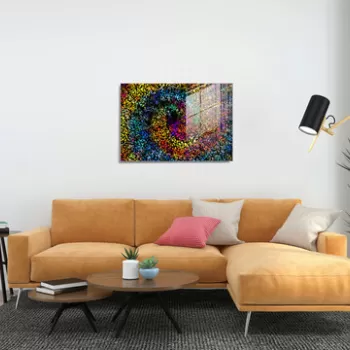 Tablou decorativ, 1412, Sticla temperata, 50 x 70 cm, Multicolor imagine