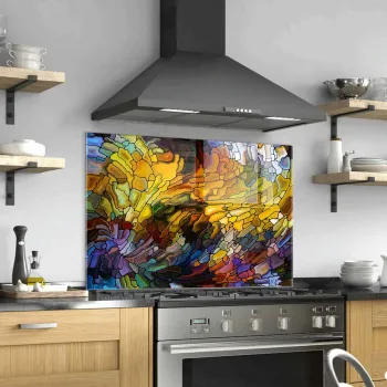 Tablou decorativ, 1432 (70 x 100), Sticla temperata, 70 x 100 cm, Multicolor imagine