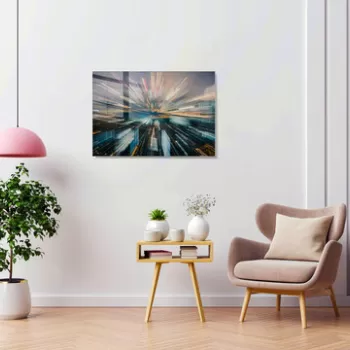 Tablou decorativ, 1449, Sticla temperata, 30 x 45 cm, Multicolor imagine