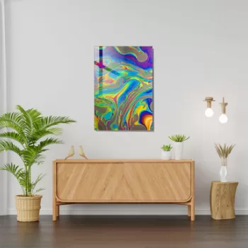 Tablou decorativ, 1457, Sticla temperata, 30 x 45 cm, Multicolor imagine