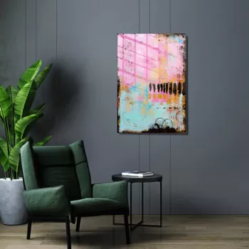 Tablou decorativ, 1465, Sticla temperata, 50 x 70 cm, Multicolor imagine
