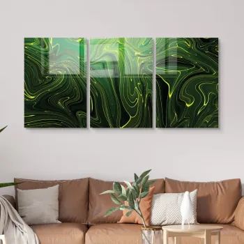 Tablou decorativ, 1994, Sticla temperata, 70 x 100 cm (3 bucati), Multicolor imagine