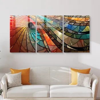 Tablou decorativ, 2002, Sticla temperata, 70 x 100 cm (3 bucati), Multicolor imagine