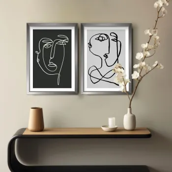 Tablou decorativ, 2Pantct-001, MDF, Lemn (Grosime: 1,9 cm, Multicolor imagine