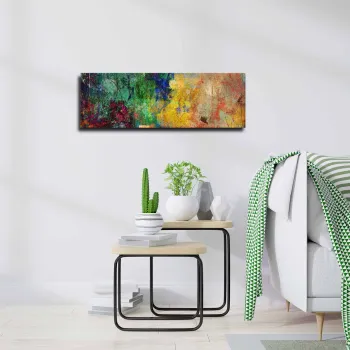 Tablou decorativ, 3090ABSC, Lemn, Multicolor imagine