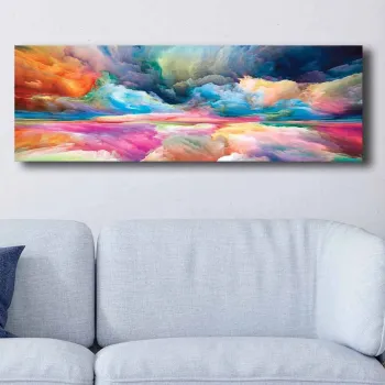 Tablou decorativ, 3090NISC-008, Lemn, Multicolor imagine