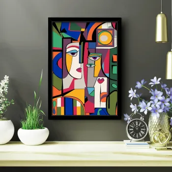 Tablou decorativ, 3752softsct-006, Lemn, Multicolor imagine