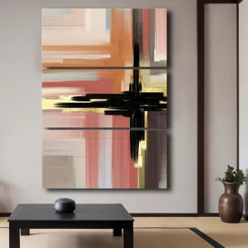 Tablou decorativ, 3P14869C021, LEMN SOLID, Material: 100% PANZA DE POLIESTER, Multicolor imagine