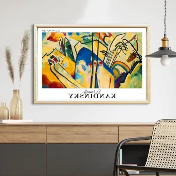Tablou decorativ, 4262AHSKANDINSKY-007, Fundal: 100% MDF (Grosime: 2,7 mm), Multicolor imagine