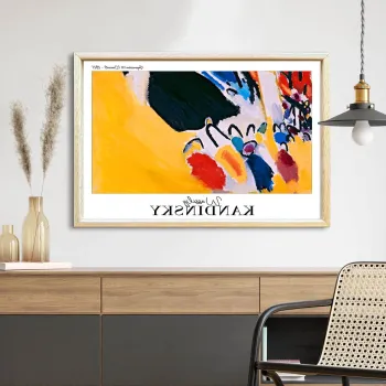 Tablou decorativ, 4262AHSKANDINSKY-017, Fundal: 100% MDF (Grosime: 2,7 mm), Multicolor imagine