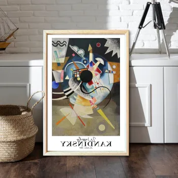 Tablou decorativ, 4262AHSKANDINSKY-021, Fundal: 100% MDF (Grosime: 2,7 mm), Multicolor imagine