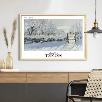 Tablou decorativ, 4262AHSMONET-012, LEMN SOLID, Fundal: 100% MDF (Grosime: 2,7 mm, Multicolor imagine