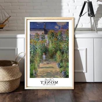 Tablou decorativ, 4262AHSMONET-014, LEMN SOLID, Fundal: 100% MDF (Grosime: 2,7 mm, Multicolor imagine