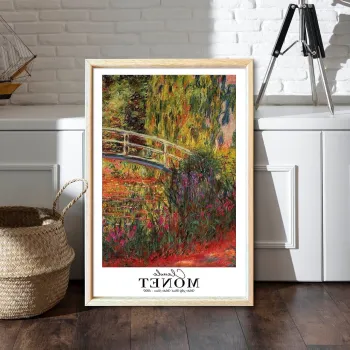 Tablou decorativ, 4262AHSMONET-017, LEMN SOLID, Fundal: 100% MDF (Grosime: 2,7 mm, Multicolor imagine