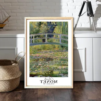 Tablou decorativ, 4262AHSMONET-018, LEMN SOLID, Fundal: 100% MDF (Grosime: 2,7 mm, Multicolor imagine