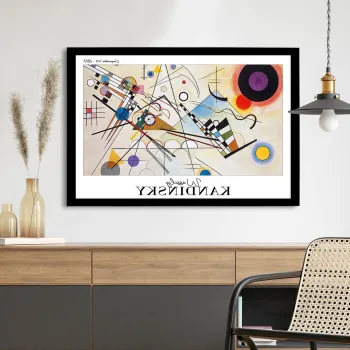 Tablou decorativ, 4262SYHKANDINSKY-002, Fundal: 100% MDF (Grosime: 2,7 mm), Multicolor imagine