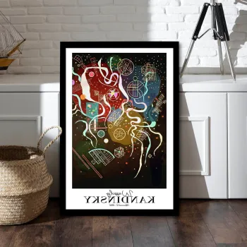Tablou decorativ, 4262SYHKANDINSKY-012, PVC POLIURETAN, Fundal: 100% MDF (Grosime: 2,7 mm, Multicolor imagine