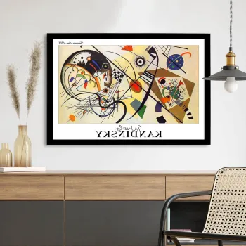 Tablou decorativ, 4262SYHKANDINSKY-026, PVC POLIURETAN, Fundal: 100% MDF (Grosime: 2,7 mm, Multicolor imagine