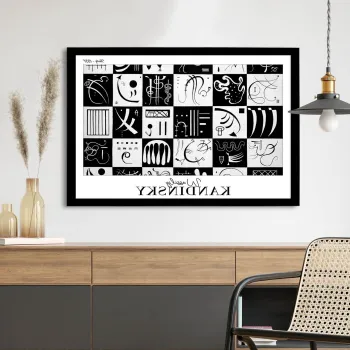 Tablou decorativ, 4262SYHKANDINSKY-027, PVC POLIURETAN, Fundal: 100% MDF (Grosime: 2,7 mm, Multicolor imagine